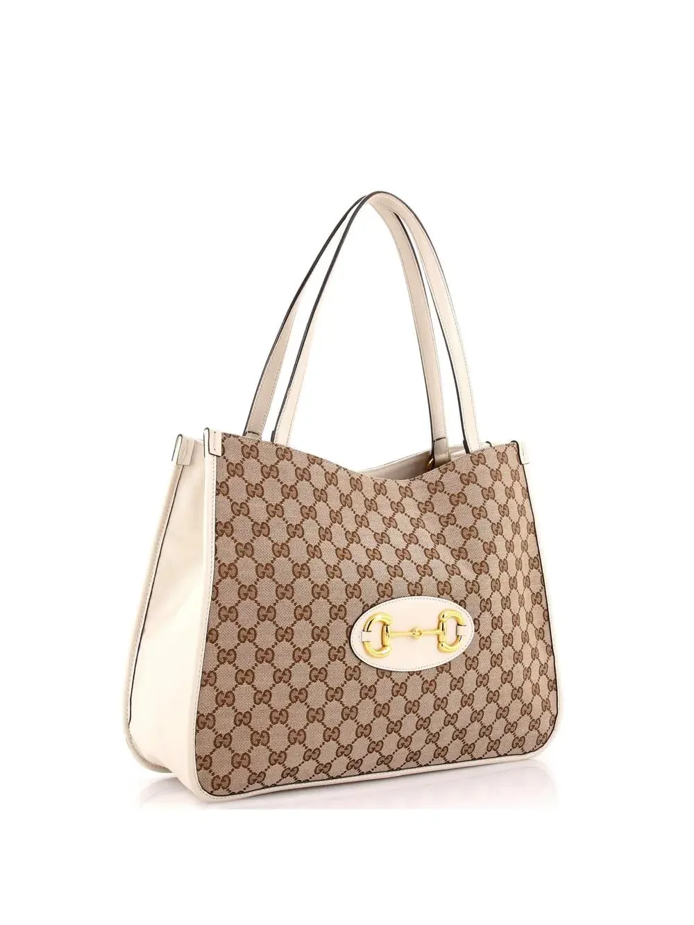 Gucci Horsebit Tote Gg Canvas With #340193G13B